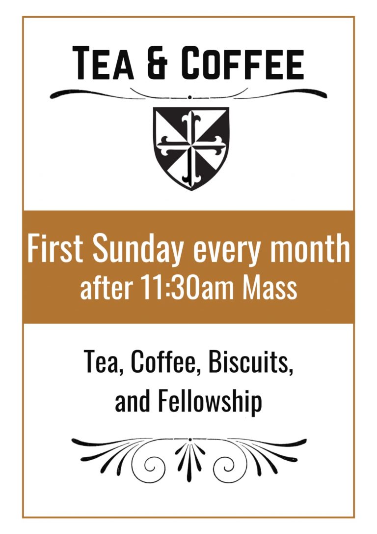 Monthly Tea & Coffee Event – November 3rd – Saint Saviour's Church